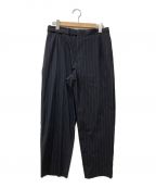 AURALEEオーラリー）の古着「FINX NYLON STRETCH WIDE SLACKS」｜ネイビー