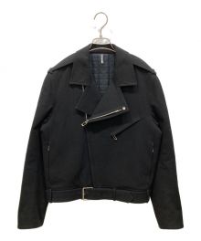 DIOR HOMME（ディオール オム）の古着「12AW Wool riders blouson ウール ダブルライダース ジャケット 233C403A2075」｜ブラック