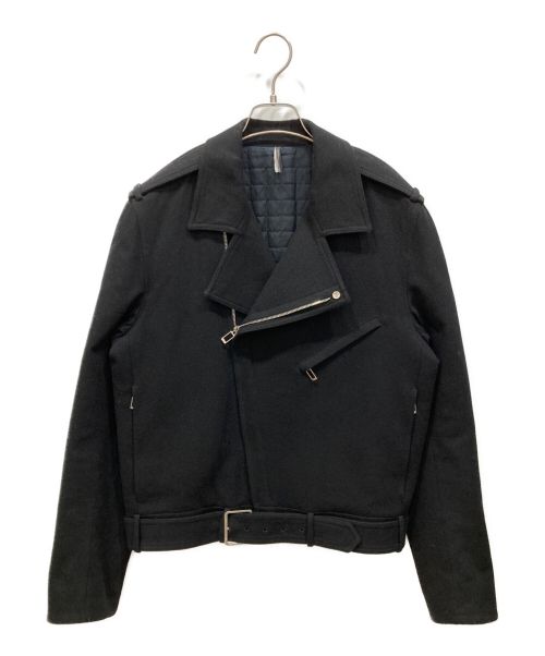 DIOR HOMME（ディオール オム）Dior Homme (ディオール オム) 12AW Wool riders blouson ウール ダブルライダース ジャケット 233C403A2075 ブラック サイズ:50の古着・服飾アイテム