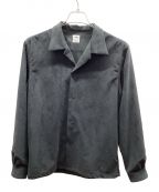 SASQUATCHfabrix.サスクワッチファブリックス）の古着「ULTRASUEDE OPEN COLLAR SHIRT」｜ブラック