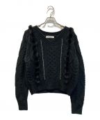 HER LIP TOハーリップトゥ）の古着「Shining Cable Knit Pullover」｜ブラック