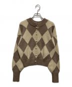 HER LIP TOハーリップトゥ）の古着「Twinkle Argyle Knit Pullover」｜ベージュ