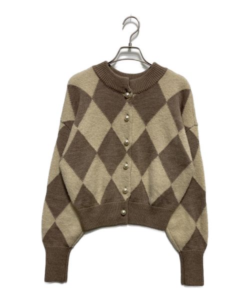 HER LIP TO（ハーリップトゥ）HER LIP TO (ハーリップトゥ) Twinkle Argyle Knit Pullover ベージュ サイズ:Ⅿの古着・服飾アイテム