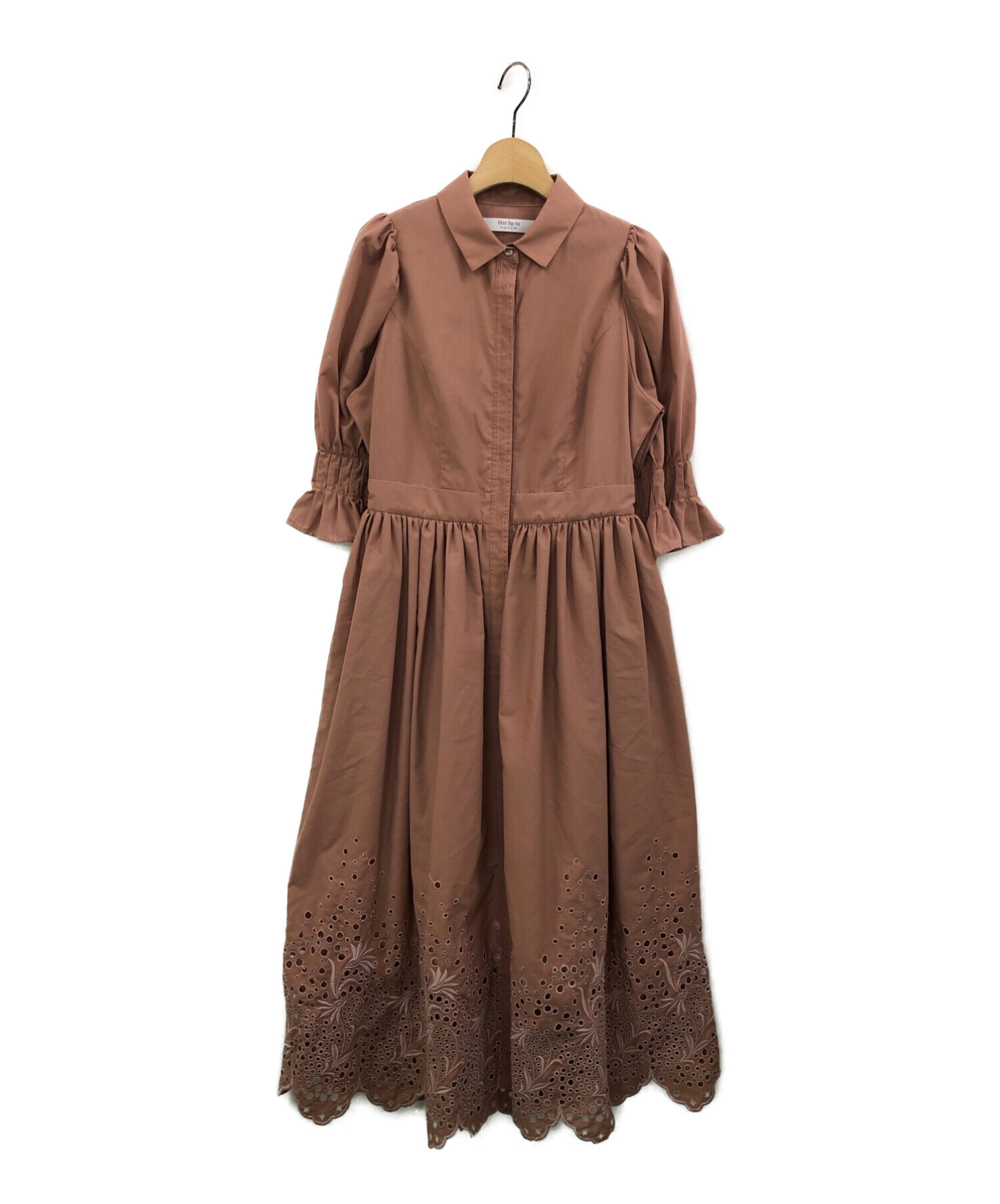 中古・古着通販】HER LIP TO (ハーリップトゥ) Back Lace Midi Shirt