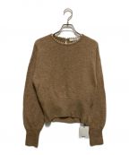 HER LIP TOハーリップトゥ）の古着「Pearl Necklace Knit Pullover」｜ブラウン