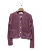 HER LIP TOハーリップトゥ）の古着「Cotton-blend Essential Cardigan」｜ラベンダー