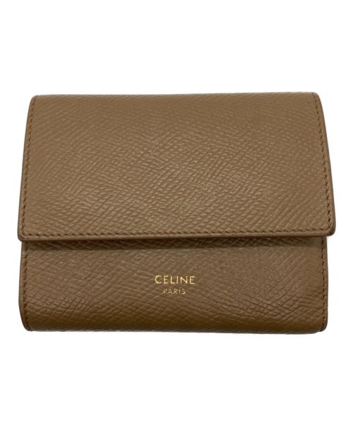 CELINE（セリーヌ）CELINE (セリーヌ) スモールトリフォールド ベージュの古着・服飾アイテム