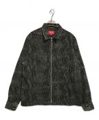 SUPREMEシュプリーム）の古着「Snakeskin Corduroy Zip Up Shirt」｜グレー