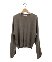 CLANE（クラネ）の古着「BACK FRILL LINE KNIT」｜ブラウン