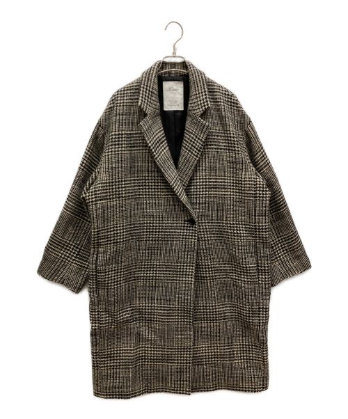 L'appartement（アパルトモン）L'Appartement (アパルトモン) Lisiere Check W Coat チェック ダブル コート ベージュ サイズ:FREEの古着・服飾アイテム