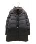 HERNO（ヘルノ）の古着「Wool x down hooded down coat ウール×ダウン フーデットダウンコート PI1199D-39601-9300」｜ネイビー