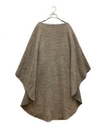 MM6 Maison Margiela（エムエムシックス メゾンマルジェラ）の古着「LONG HAIR WOOL PONCHO WITH STOLE ロング ヘア ウール ポンチョ ウィズ ストール S52AA0065」｜ベージュ