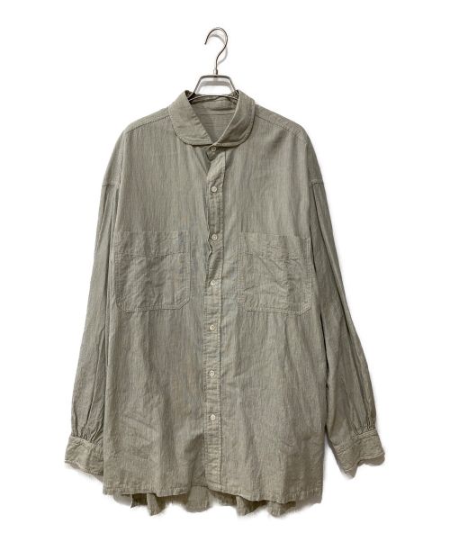 Porter Classic（ポータークラシック）Porter Classic (ポータークラシック) WIDE POCKET SHIRT “SUNFLOWER STRIPE” グレー サイズ:3の古着・服飾アイテム