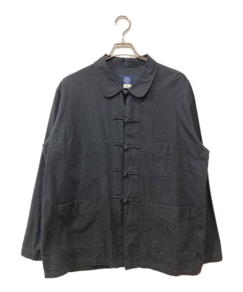 POST O'ALLS（ポストオーバーオールズ）POST O'ALLS (ポストオーバーオールズ) POST Chinois Vintage Twill Jacket ブラック サイズ:Mの古着・服飾アイテム