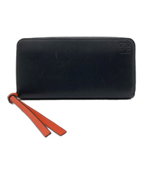 LOEWE（ロエベ）LOEWE (ロエベ) RAINBOW ZIP AROUND WALLET レインボー ジップ アラウンド ウォレット ブラックの古着・服飾アイテム