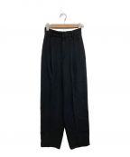 6(ROKU) BEAUTY&YOUTHロク ビューティーアンドユース）の古着「GEORGETTE TUCK PANTS 2」｜ブラック