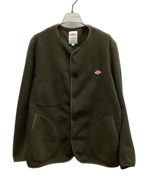 DANTON（ダントン）DANTON (ダントン) ノーカラーフリースジャケット カーキ サイズ:40の古着・服飾アイテム