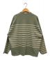 CLANE (クラネ) WIDE HENRY NECK BORDER TOPS ミント サイズ:1：5000円