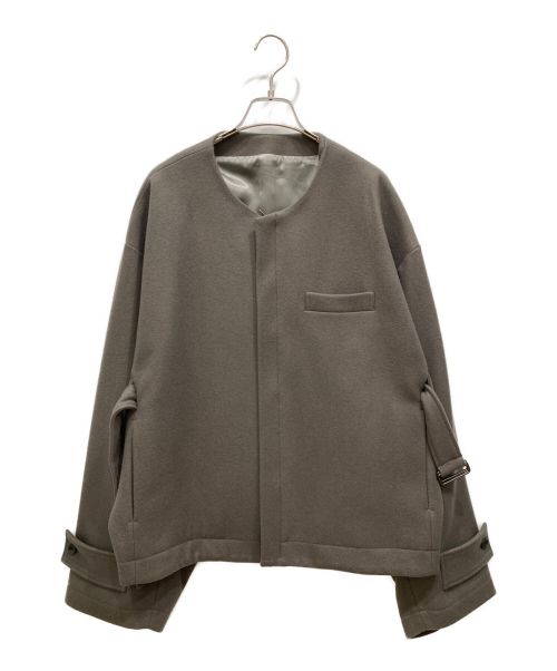 stein（シュタイン）stein (シュタイン) NO COLLAR BELTED JACKET ノーカラー ベルト ジャケット ST.179 グレー サイズ:Mの古着・服飾アイテム