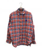 Acne studiosアクネ ストゥディオス）の古着「SACO FLANNEL FACE SHIRT」｜レッド×ブルー