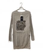 LIMI feuリミフゥ）の古着「Archive Collage Print Long Gauze Shirt」｜グレー