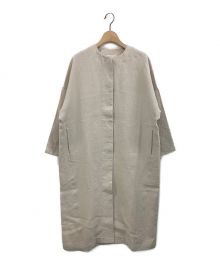 evam eva（エヴァムエヴァ）の古着「raising linen coat」｜ベージュ