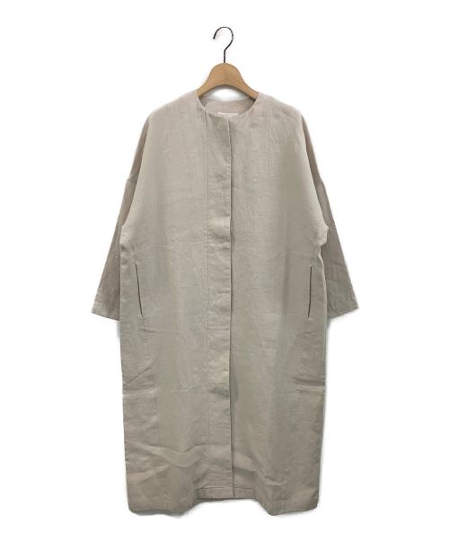 evam eva（エヴァムエヴァ）evam eva (エヴァムエヴァ) raising linen coat ベージュ サイズ:-の古着・服飾アイテム