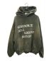 KEYES（キーズ）の古着「GROOVE ALL NIGHT Stone Wash Hoodie」｜グレー