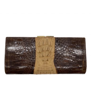 [中古]GENUINE CROCODILE SKIN(ジェニュインクロコダイルスキン)のレディース 財布/小物 長財布