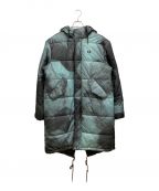 FRED PERRYフレッドペリー）の古着「Camouflage Quilted Parka カモフラージュ キルト パーカ J4587」｜スカイブルー