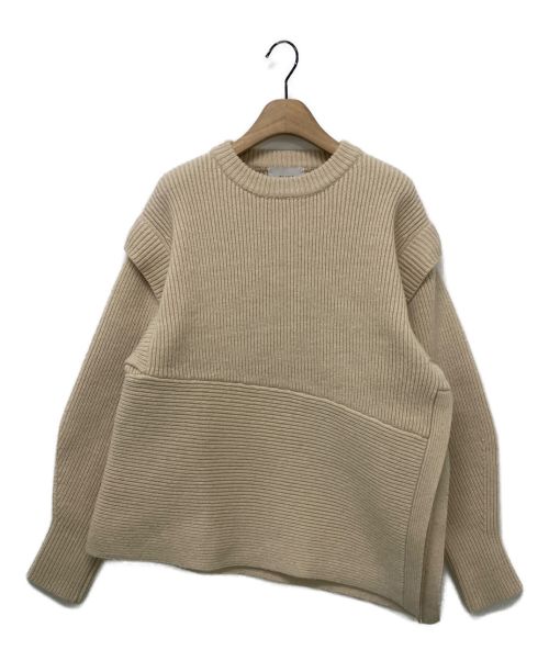 CLANE（クラネ）CLANE (クラネ) 2WAY SLANT KNIT TOPS アイボリー サイズ:1の古着・服飾アイテム