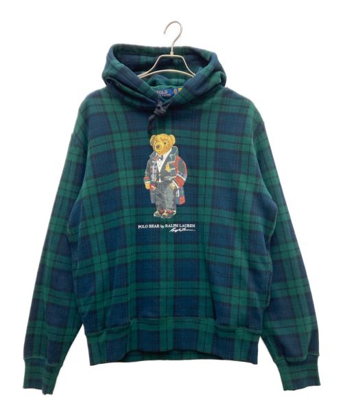 RALPH LAUREN（ラルフローレン）RALPH LAUREN (ラルフローレン) ポロベアタータンチェックパーカー グリーン サイズ:L 未使用品の古着・服飾アイテム