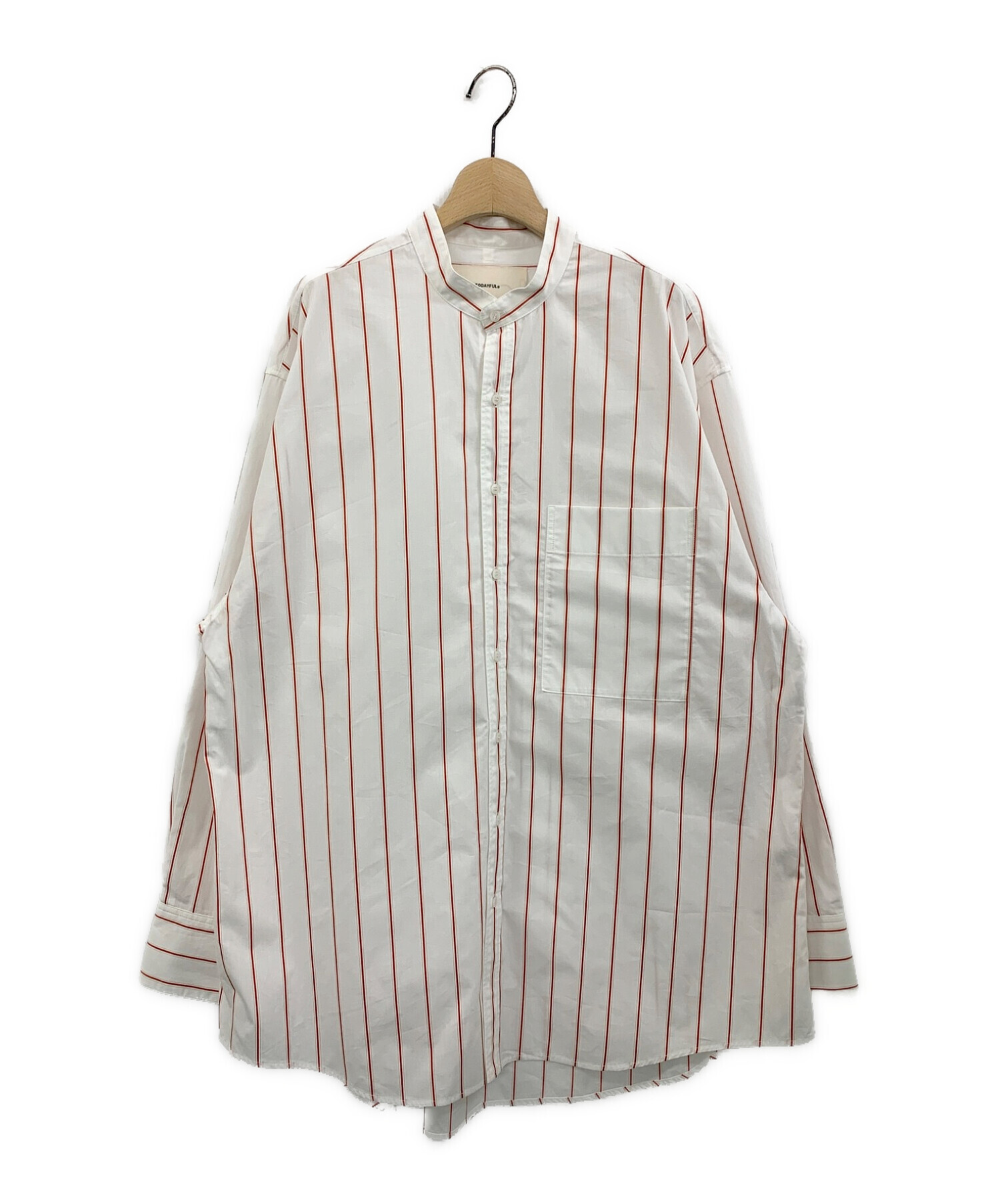 TODAYFUL (トゥデイフル) Stripe Over Shirts ホワイト サイズ:F