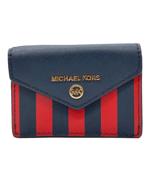 MICHAEL KORS（マイケルコース）MICHAEL KORS (マイケルコース) トライフォールドフラップウォレット ネイビー サイズ:表記なしの古着・服飾アイテム