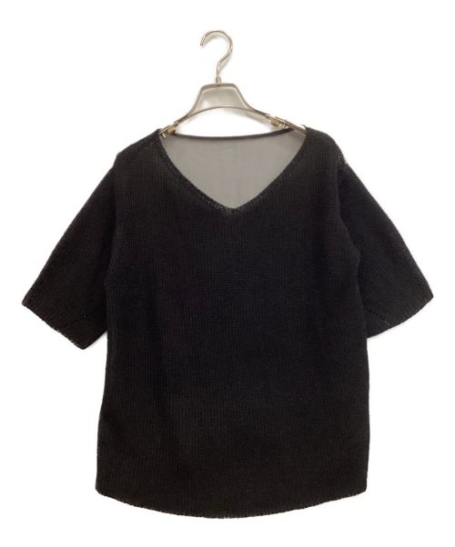 Ameri（アメリ）Ameri (アメリ) MEDI BACK SHEER KNIT TOP ブラック サイズ:表記無しの古着・服飾アイテム