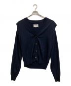 Maison Margielaメゾンマルジェラ）の古着「Cut-out Detail Ribbed Cardigan」｜ネイビー