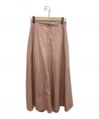 ebureエブール）の古着「Linen Cotton Twill Flare Skirt」｜ピンク