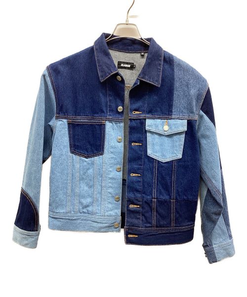 X-LARGE（エックスラージ）X-LARGE (エクストララージ) PATCHWORK DENIM JACKET インディゴ サイズ:Mの古着・服飾アイテム