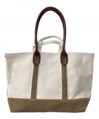 HENDER SCHEMEエンダースキーマ）の古着「campus Handle Tote M」｜アイボリー×ブラウン