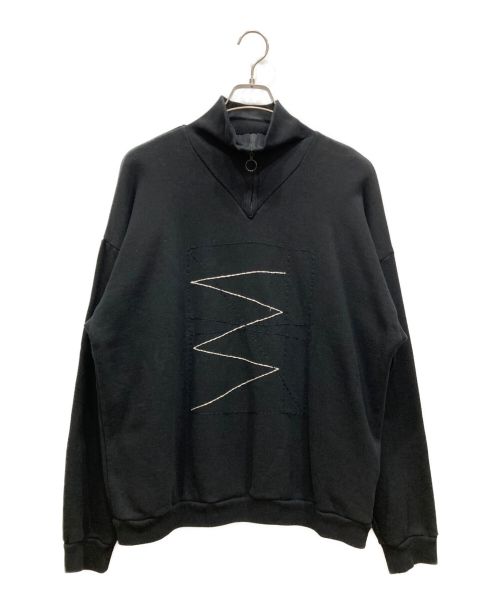 SASQUATCHfabrix.（サスクワッチファブリックス）SASQUATCHfabrix. (サスクワッチファブリックス) TALISMAN HALF ZIP SWEATSHIRT ブラック サイズ:Lの古着・服飾アイテム