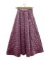 AMERI（アメリ）の古着「UND MOTIF VELOUR QUILTING FLARE SKIRT」｜パープル