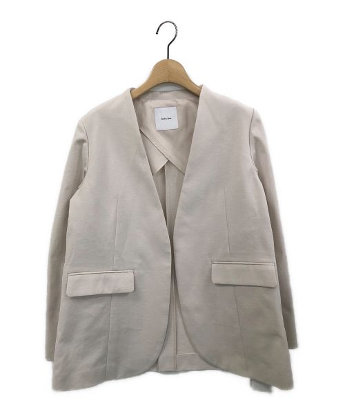 Spick and Span（スピックアンドスパン）Spick and Span (スピックアンドスパン) リネンライクノーカラージャケット ベージュ サイズ:36の古着・服飾アイテム