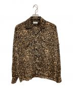 LITTLEBIGリトルビッグ）の古着「Leopard Open Collared SH」｜ブラウン