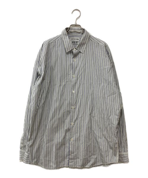 SOFTHYPHEN（ソフトハイフン）SOFTHYPHEN (ソフトハイフン) THOMAS MASON STRIPE SHIRT ホワイト×ネイビー サイズ:03の古着・服飾アイテム