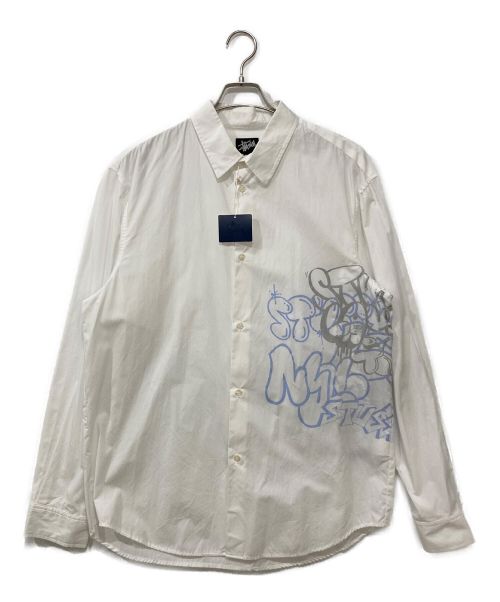 stussy（ステューシー）stussy (ステューシー) インナープリントシャツ ホワイト サイズ:XLの古着・服飾アイテム