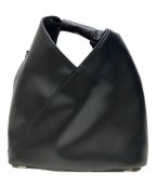 MM6 Maison Margielaエムエムシックス メゾンマルジェラ）の古着「Faux Leather Mini Japanese Tote」｜ブラック