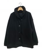 Y's for livingワイズフォーリビング）の古着「BOA FLEECE CARDIGAN」｜ブラック