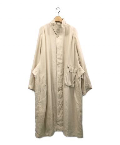 中古・古着通販】HYKE (ハイク) LINEN MILITARY COAT アイボリー