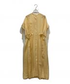 rito structureリト ストラクチャー）の古着「Tencel Long Dress テンセル ロング ドレス ワンピース」｜イエロー