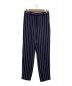 Emilio Pucci（エミリオ プッチ）の古着「Striped satin-twill straight-leg pants」｜ネイビー